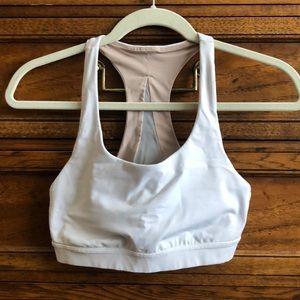Lululemon mesh back sports bra white